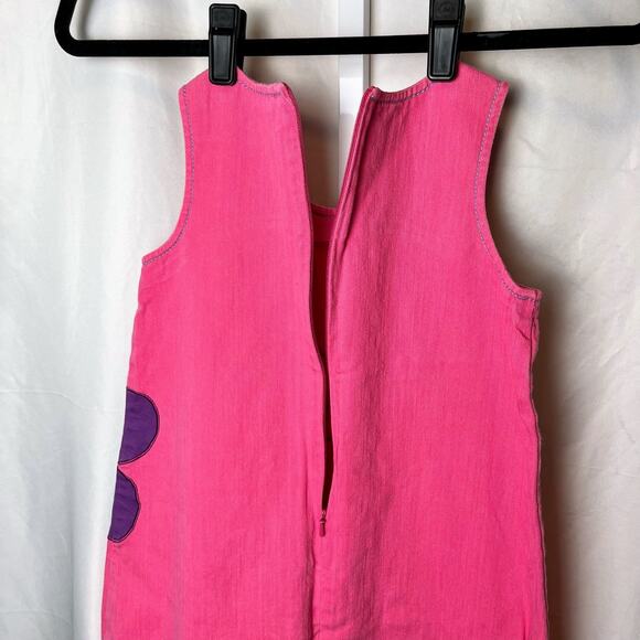 Hanna Andersson Girls Dress 120 6 7 Pink 100% Cotton Sleeveless Tank Flower Mod - Picture 3 of 7